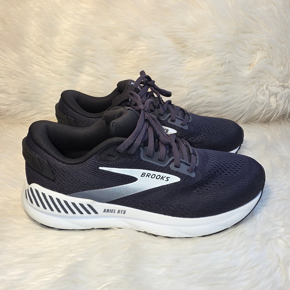 Brooks Ariel GTS 24 Running Shoes Women's 8.5 B Black White 1204141B016
